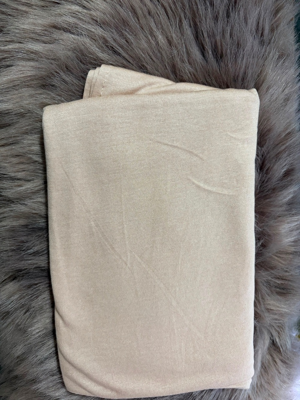 Premium Cotton Jersey Hijab | Soft & Stretchy | Beige& Rosewood 
190x70